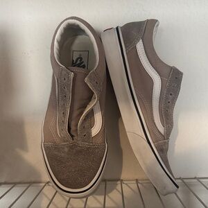 Vans Classic Tan and White Sneakers